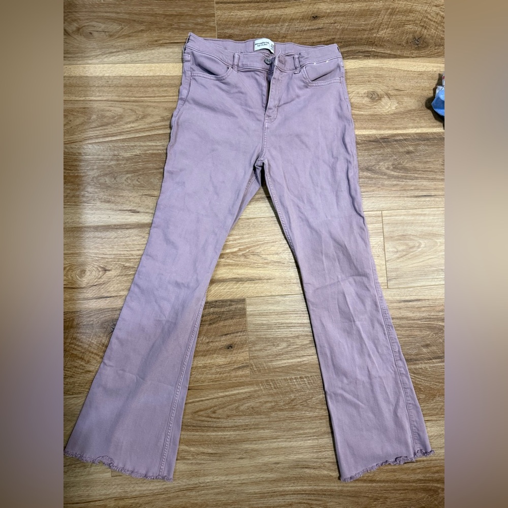 Abercrombie Kids high rise flare jeans